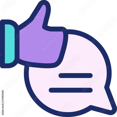 Customer Support Likes Icon in Color Style