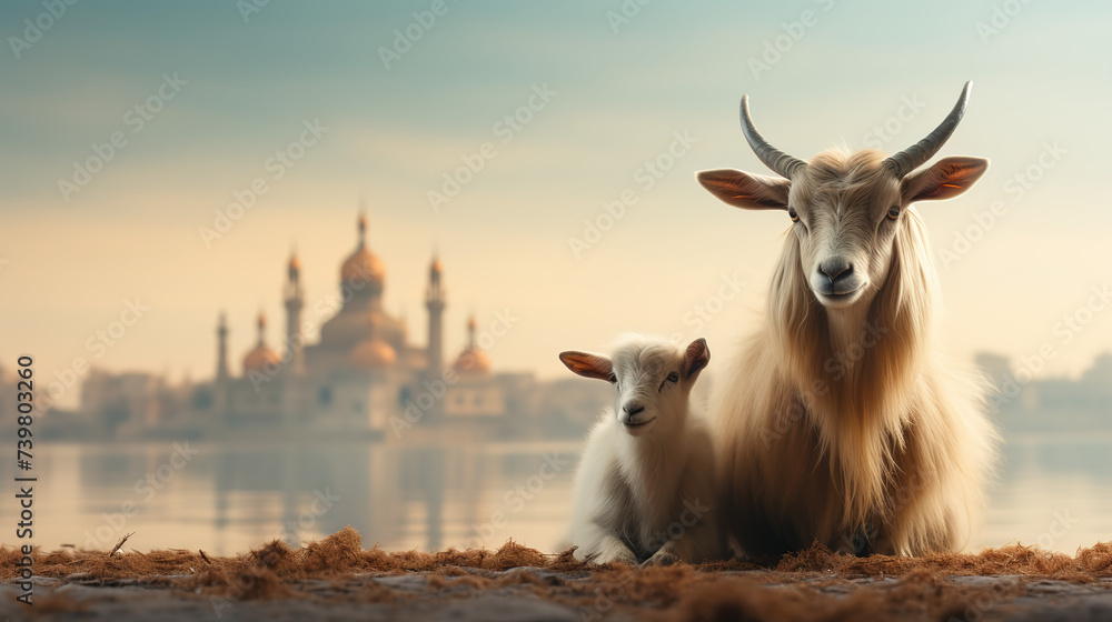 Fototapeta premium Eid ul Adha backgrounds, Meaty Eid Mubarak.