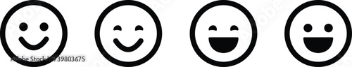Smile Icon set in trendy flat style isolated on transparent background. Happy face, smiley face icons, Emoji faces vector. Emojis flat style. smiley face ,stock vector. User experience feedback.