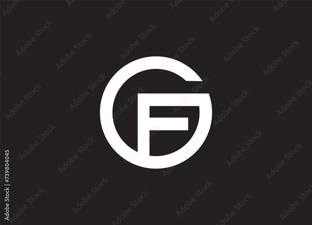 CF letter logo design on luxury background. FC monogram initials letter logo concept. CF letter logo design on luxury background. FC monogram initials letter logo concept.