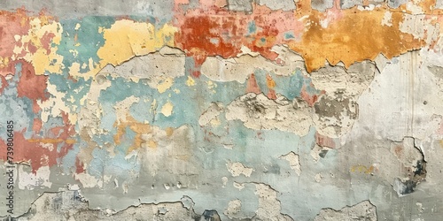 Distressed overlay of peeling wall paint  layers of history  visual storytelling