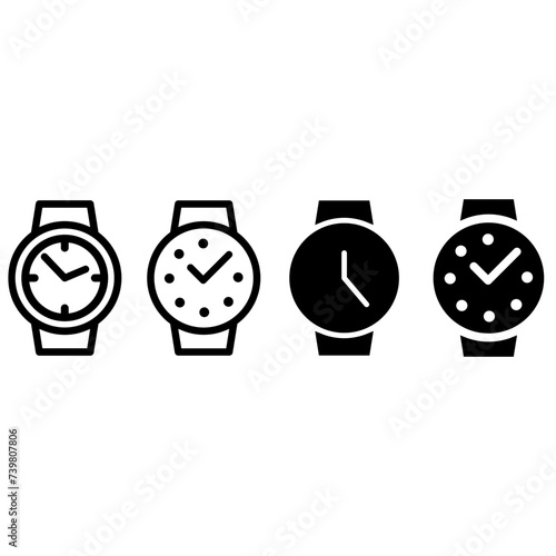 Wrist watch icon vector set. wristlet watch illustration sign collection. Time symbol. Hour logo.