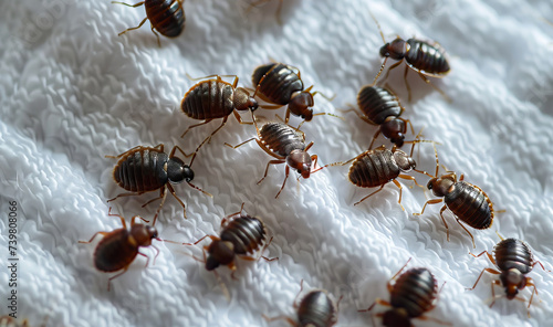 Bedbugs on white sheet  © Edgar Martirosyan