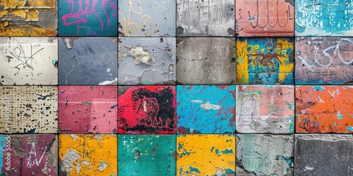 Urban tales told through cracked concrete and graffiti, a raw and edgy visual symphony