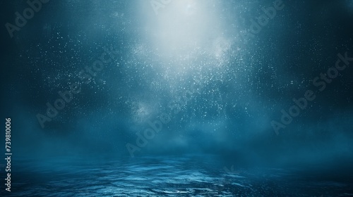 blue sea , template empty space , grainy noise grungy texture color gradient rough abstract background shine bright light and glow 