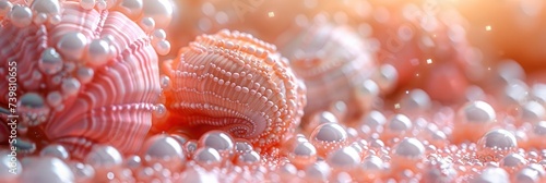Seashell Jewelry Summer Abstract Background, Banner Image For Website, Background, Desktop Wallpaper