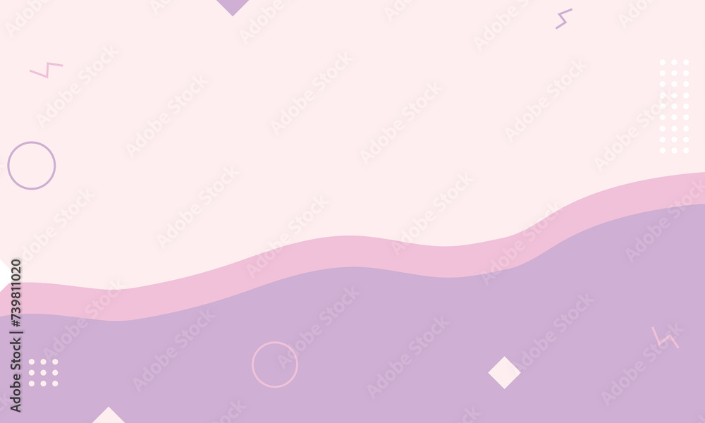 Cute kawaii pastel geometric abstract background
