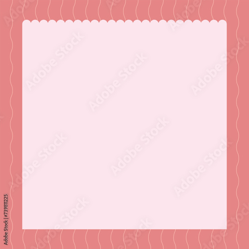 Cute kawaii pink abstract notepad memo pad poster background