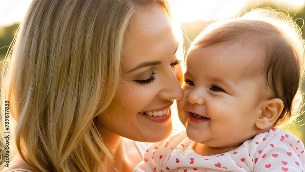 mother and child, toddler, gorgeous mom, parent, happy, family, love, AI generated mother and child, toddler, gorgeous mom, parent, happy, family, love, AI generated