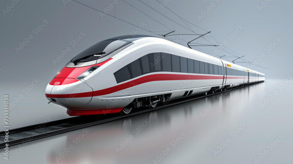Modern high speed train close up view Modern high speed train close up view