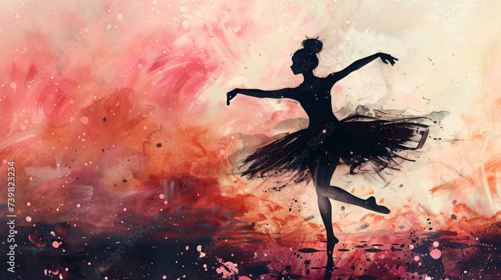 illustration ballerina creativity femininity