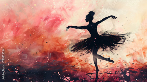 illustration ballerina creativity femininity