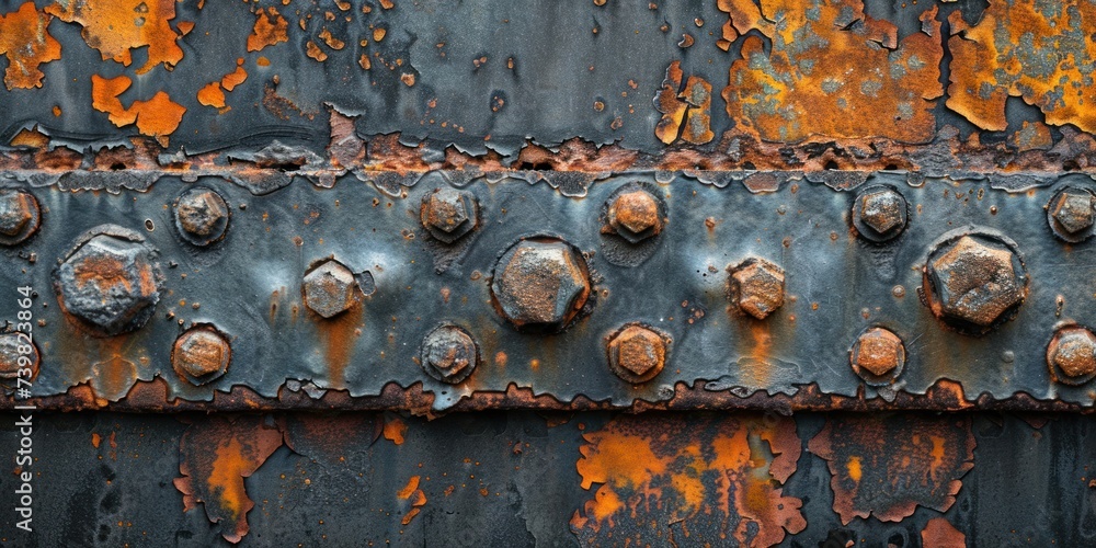 Weathered metal surface overlay, rust and corrosion, industrial decay