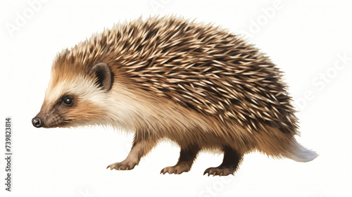 Illustration of a common European hedgehog.