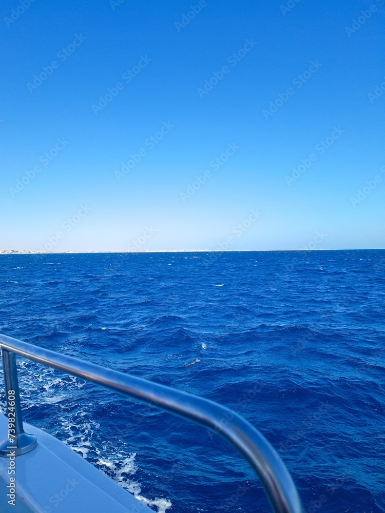 the sea from the yacht