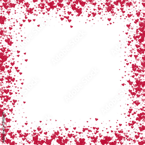 Wallpaper Mural Red hearts scattered on white background. Torontodigital.ca