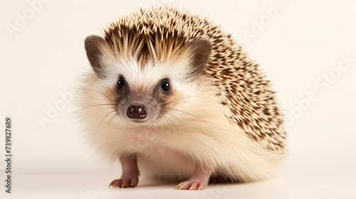 Isolated hedgehog on white background.