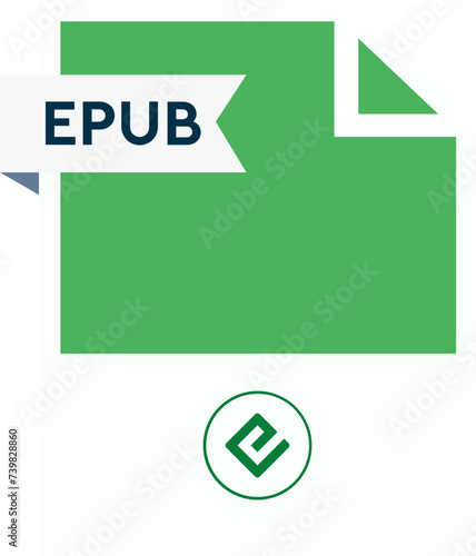 EPUB File format icon  roe color fill
