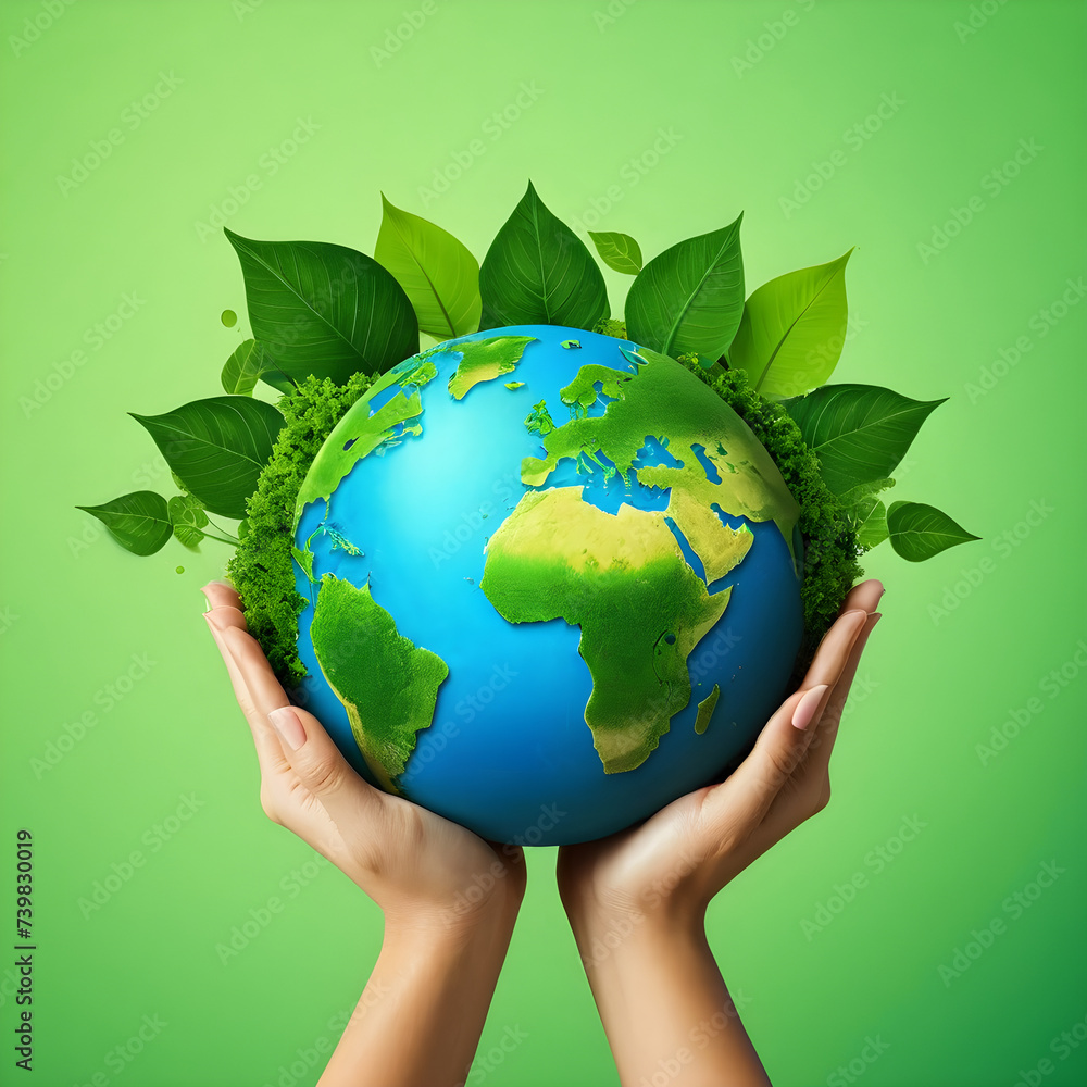 hand holding green earth, earth day, Earth, Eco-friendly, AI generated hand holding green earth, earth day, Earth, Eco-friendly, AI generated