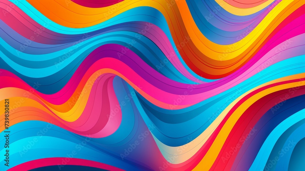 Vibrant abstract background with flowing colorful waves design Vibrant abstract background with flowing colorful waves design