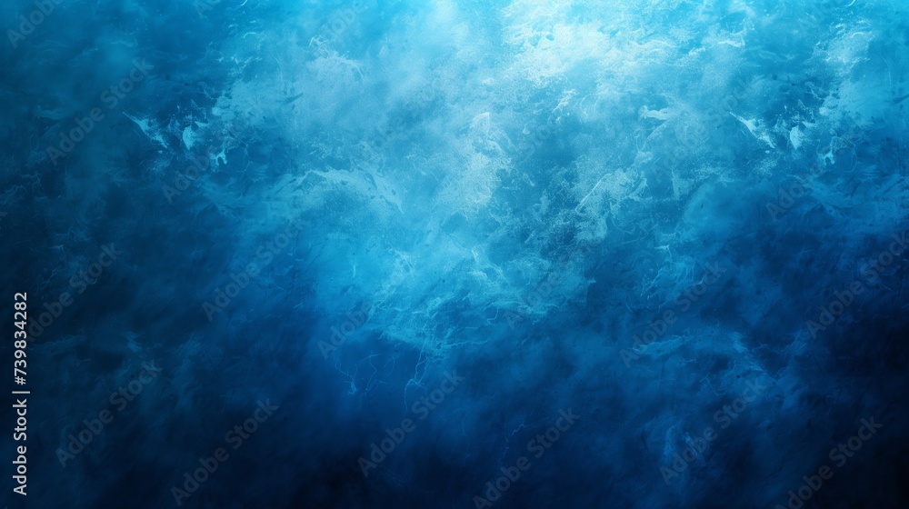 deep sea blue , color gradient rough abstract background shine bright light and glow template empty space , grainy noise grungy texture - obrazy, fototapety, plakaty 