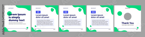creative carousel template for social media post