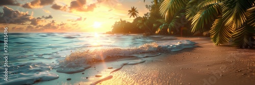 Coastal Relaxation Summer Abstract Background, Banner Image For Website, Background, Desktop Wallpaper
