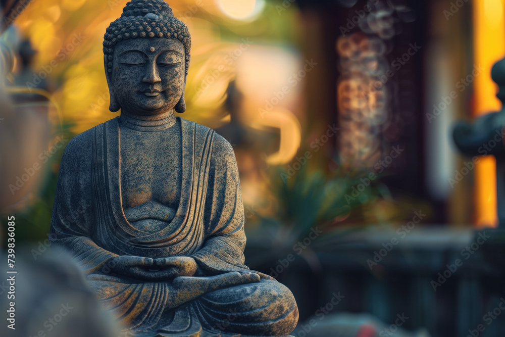 A slide background for showcasing spirituality and buddhism. Background image. Created with Generative AI technology A slide background for showcasing spirituality and buddhism. Background image. Created with Generative AI technology