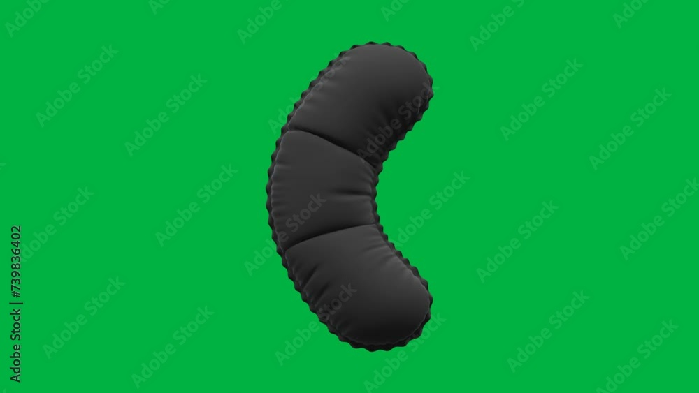 3D Balloon Parentheses () Symbol/Sign 4K animation in Matte Black Texture 3D Balloon Parentheses () Symbol/Sign 4K animation in Matte Black Texture