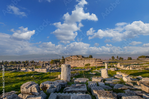 Hierapolis Ancient City ( Templo de Apollo, Temple Nymphaeum ) view in Pamukkale