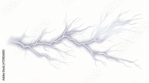 Lightning Stop Danger. Lightning isolated on a white background.