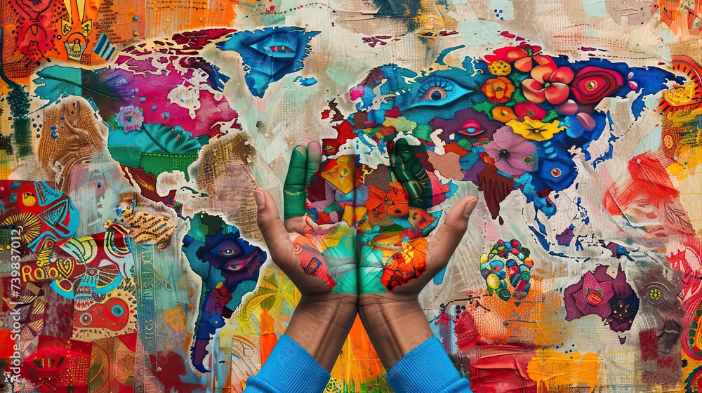Fototapeta premium artwork that celebrates the rich tapestry of diversity in our world