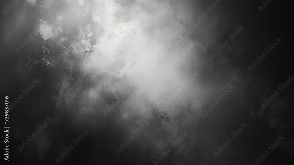 grey cloud , empty space grainy noise grungy texture color gradient rough abstract background , shine bright light and glow template 