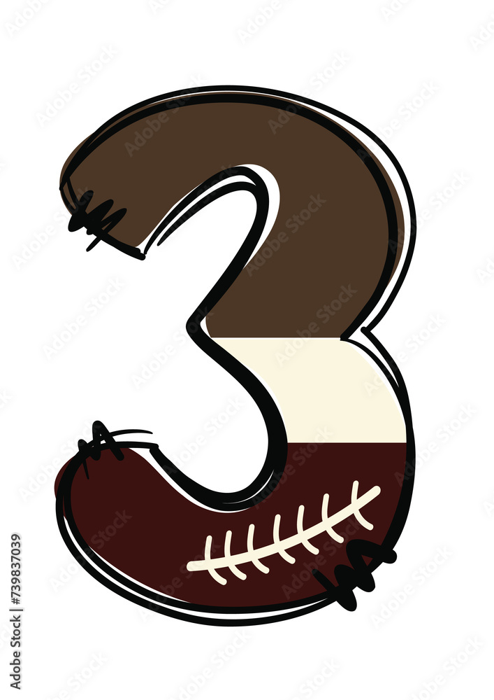 Naklejka premium Unique Sports Themed American Football Alphabet Letters Doddle Style for Personal and Commercial Use - Customizable Doodle Patch Letters in Soft Yellow, Brown, and White Colors.