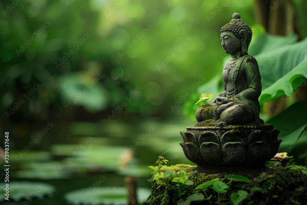 Obraz premium A slide background for showcasing spirituality and buddhism. Background image. Created with Generative AI technology