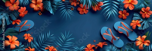 Flip-Flop Sandals Summer Abstract Background  Banner Image For Website  Background  Desktop Wallpaper