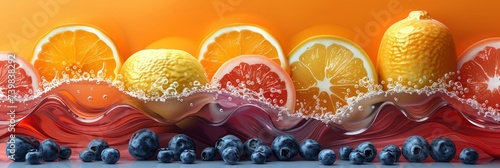 Fresh Fruit Summer Abstract Background, Banner Image For Website, Background, Desktop Wallpaper