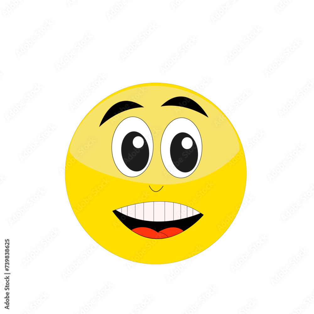 Fototapeta premium Expression de visage sur émoticône 