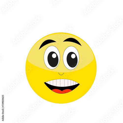 Expression de visage sur émoticône	