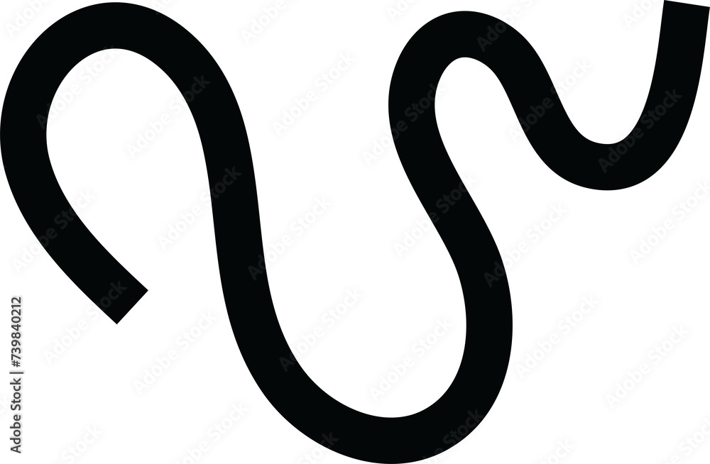 Black wiggly squiggly hand drawn line illustration. Black wiggly squiggly hand drawn line illustration.