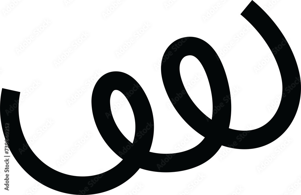 Black wiggly squiggly hand drawn line illustration. Black wiggly squiggly hand drawn line illustration.