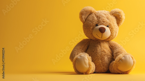 teddy bear on a monochrome background