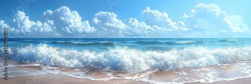 Seaside Bliss Summer Abstract Background, Banner Image For Website, Background, Desktop Wallpaper
