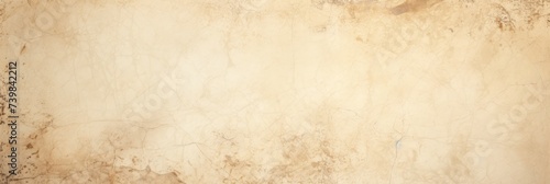 Off White Old Paper Background with Faint Vintage Marbled Texture in Beige Cream Light Brown © Serhii