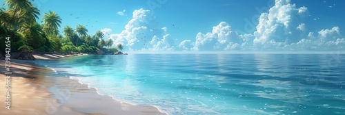 Beautiful beach, Banner Image For Website, Background Pattern Seamless, Desktop Wallpaper