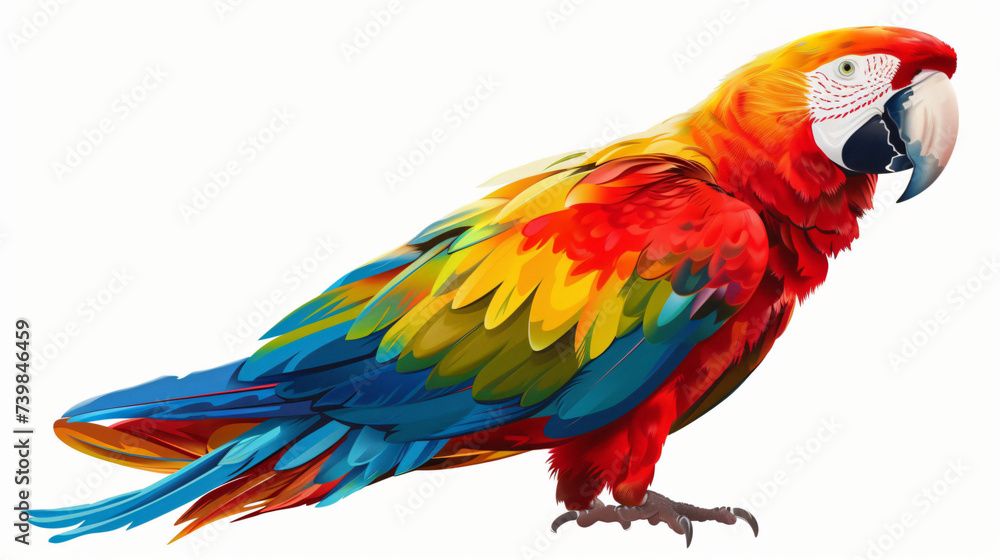 Macaw exotic tropical bird Beautiful parrot