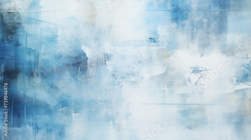 Closeup of abstract rough blue and white art painting texture © Pakhnyushchyy