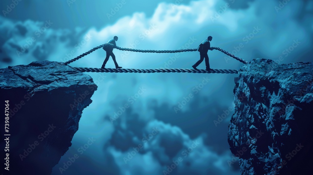 Fototapeta premium Collaborative Resilience: Navigating Business Challenges Through Support