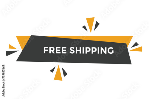 free shipping button web banner templates. Vector Illustration © MDneamul