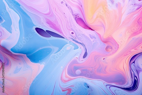  Surreal Swirls of Pastel Colors Creating a Dreamy Liquid Marble Texture